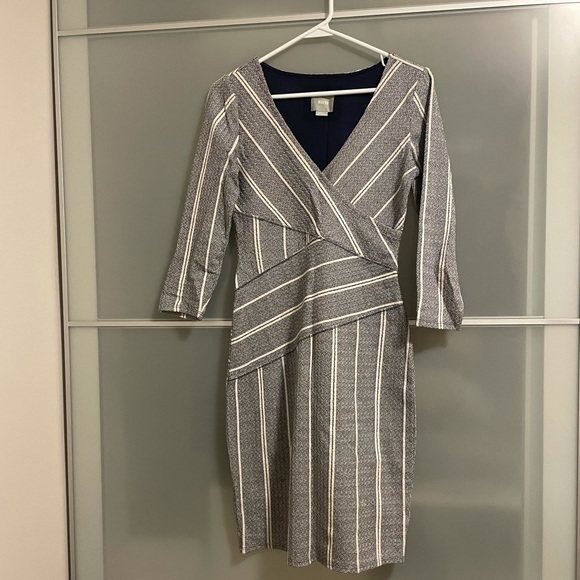 Anthropologie Wrapped Stripe Column Dress - XS - Picture 2 of 5